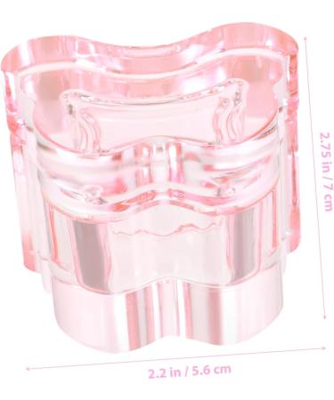 Healeved Nail Art Liquid Holder bowl manicure with cover bracket nail art cup Multifunction cup glass dish Acrylic Nail Dish major s with lids nail art dish cup Pen wash cup pink tool 7x5.6cm Pink - Buy Online on GoSupps.com
