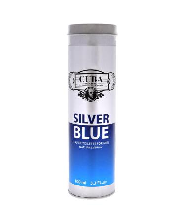 Cuba Silver Blue Eau de Toilette Spray for Men 3.3 Ounce brown - Buy Online on GoSupps.com