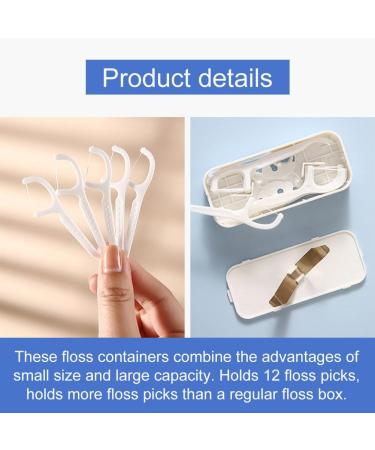Portable Travel Tooth Flap Organizer with 36 Dental Floss Picks - Cool Cooling & Travel Essentials | Discreet Storage in White Pink & Green - Buy Online on GoSupps.com