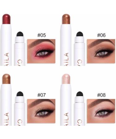12 Colors Eyeshadow Stick Waterproof Nude Makeup Base Eyeshadow Long Lasting Makeup Does Not Fade Organic Makeup Setting Powder (C One Size) - Buy Online on GoSupps.com