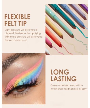 12 Colors Matte Creamy Eyeliner Set - Long Lasting Colored Gel Eye Liners - Multicolor Eyeshadow and Eyeliner Kit for Women - Buy Online on GoSupps.com