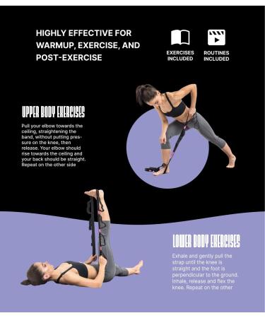 YOGA EVO Exercise Band with Loops for Physical Therapy and Flexibility - Strong Elastic Fitness Stretch Band with Instructions & Carry Bag - Buy Online on GoSupps.com