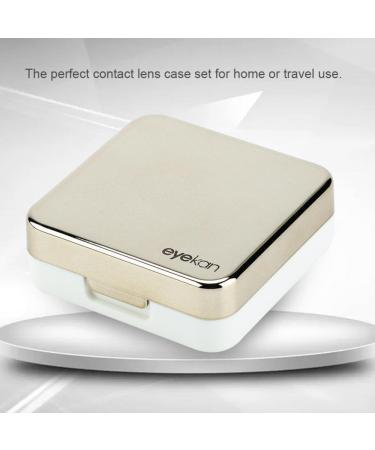 Uxsiya Mini Contact Lens Case Portable Contact Lens Container for Contact Lens and Travel Use(Gold) 04# Gold - Buy Online on GoSupps.com