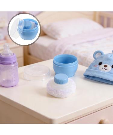 SMASOLO Lot de 2 Distributeurs de Poudre pour B b Rechargeables avec Houppette Bo tes Portables Bleues tanches et L g res pour Soins Peau Sensible en Voyage la Maison - Buy Online on GoSupps.com