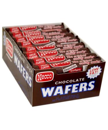 NECCO Necco Wafers, Chocolate Rolls, 2.02-Ounce Packages (Pack of 24)