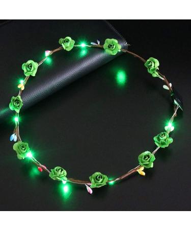 Women Girls LED Light Up Flower Crown Floral Wreath Glowing Headband Garland Bohemian Wedding Party Bridal Headwear PL - Buy Online on GoSupps.com