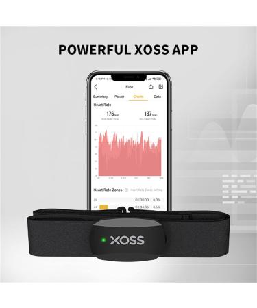 XOSS X2 Bluetooth Heart Rate Sensor - IP67 Waterproof Chest Strap Compatible with Strava Peloton Elite HRV & More - Buy Online on GoSupps.com