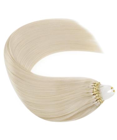 UGEAT Microring Extensions | Real Hair #60A White Blond | 35cm Micro Loop Hair Extensions | 50g | Quality Blond Hair Extensions - Buy Online on GoSupps.com