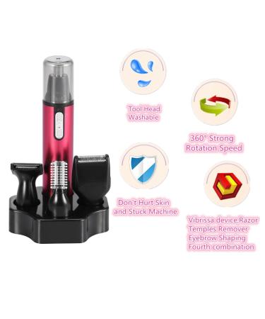 4 in 1 Electric Hair Trimmer Kit - 360 Nose Eyebrow Beard & Ear Trimmer Shaver for Face & Body - International Shipping Available - Buy Online on GoSupps.com
