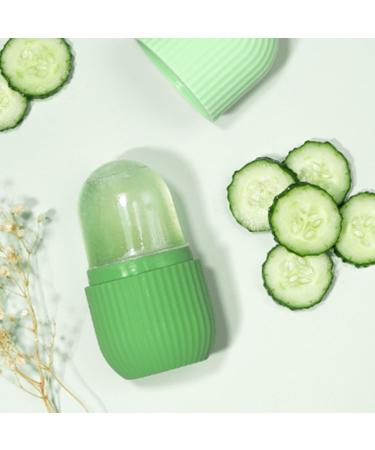 Skincare Tools: Green Stripe Face Massager Roller & Cooling Ice Tray for Pore Shrinking & Skin Tightening - Buy Online on GoSupps.com