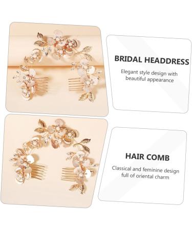 Didiseaon Pearl Rhinestone Couple Combs Hair Claw Clips for Women Crystal Headpiece Bridal Hair Comb Bridal Headpiece Combs Decorative Crystal Flower Copper Wire Wedding Miss - Buy Online on GoSupps.com