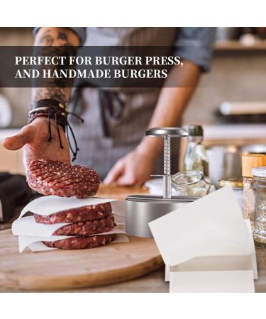 AUGOSTA Restaurant Grade Hamburger Patty Paper 500 Pack - Non-Stick Waxed Deli Squares for Burger Making - 4.75 x 5in - Food-Grade Burger Paper - 500P Pack - Buy Online on GoSupps.com