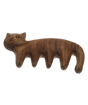 Fomiyes 2-Pack Cat Massage Comb Tool | Wooden Scalp Massager & Scratch Comb | 9.60x1.60cm Sandalwood Hair Care - Buy Online on GoSupps.com