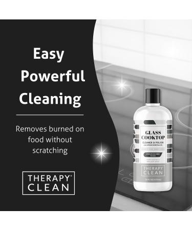 Therapy Glass Stovetop Cleaner Kit - 3 Non-Scratch Pads & Razor Scraper for All Cooktops - Effective Oven & Ceramic Cleaning Solution - Buy Online on GoSupps.com