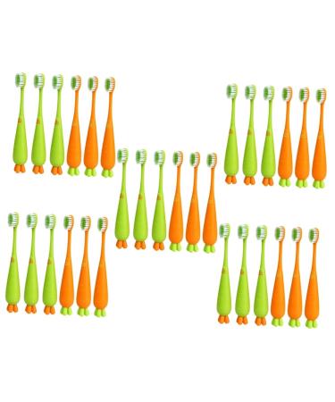 minkissy Pet Toothbrush 30 Pcs Carrot Toothbrush Toothbrushes for Children Toothbrush with Soft Bristles pp Soft Toothbrush