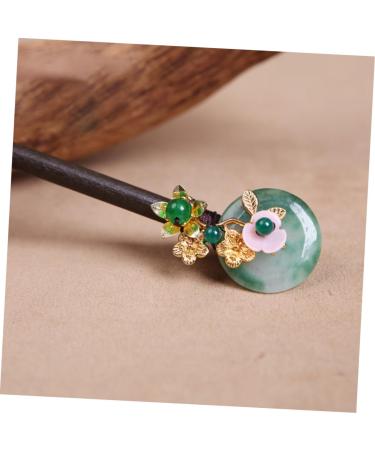 Angoily Hairpin Antique Hair Fork Ancient Chinese Hair Pins Girls Barrettes for Hair Vintage Hair Stick Wedding Hair Clip Chinese Hair Fork Tiara Wooden Aventurine Jade Jiangnan - Buy Online on GoSupps.com