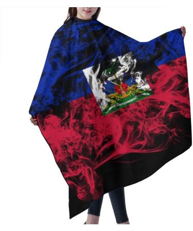 VERTEX&KAIBIN Haitian Flag Barber Cape - Big Salon Shawl with Elastic Neck for Barbering | International Shipping Available - Buy Online on GoSupps.com