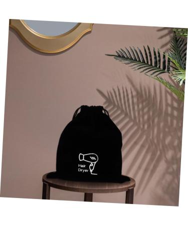 Gogogmee 2pcs Velvet Bag Hair Dryer Storage Hair Dryer Bag Travel Makeup Bag Hairdryer Bag Black Flannel - Buy Online on GoSupps.com