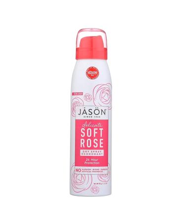 Jason Dry Spray Deodorant, Delicate Soft Rose, 3.2 Oz