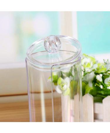 Clear Acrylic Cosmetic Cotton Pad Holder | Stylish Storage Organizer for Cotton Balls Swabs & Q-tips | Perfect Gift for Girls & Ladies - Buy Online on GoSupps.com