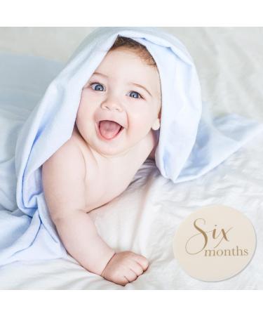 UNIQOOO Acrylic Monthly Baby Milestone Cards | Baby Growth Photo Props | Round 13 Discs (One Month to One Year) | Hello World Card | 4 inch Cream White - Buy Online on GoSupps.com