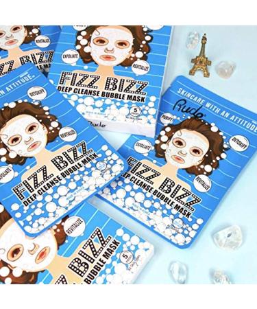 RUDE Fizz Bizz Cleanse Bubble Mask - Energizing 5-Piece Set for Refreshing Skincare | International Shipping Available - Buy Online on GoSupps.com