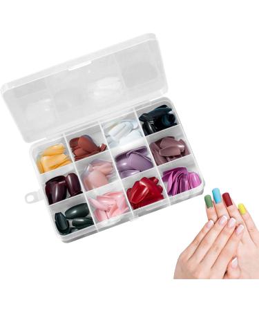 Stick on Nails Multi Colors and Styles Long Short Fake Nails Full | Full Long Ballerina Fake Nails Matte and Glossy False Nail for Women Girls Shangjia - Buy Online on GoSupps.com