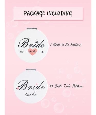 Getinbulk 12 Pcs Bridesmaid Proposal Compact Mirrors Set - Bride Tribe Pocket Mirror Gift for Bachelorette Party (PU Leather White) - Buy Online on GoSupps.com