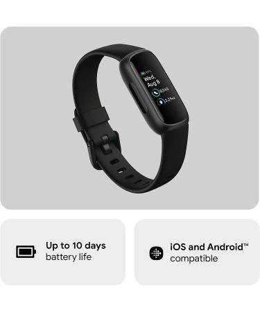 Fitbit Inspire 3 Health & Fitness Tracker with Stress Management - Black/Midnight Zen - Buy Online on GoSupps.com