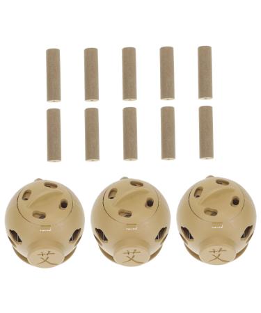 Homsfou 1 set Moxibusion Chinese Patch Moxa Massager Small pocket insert for handbags Lolita accessories magnetic holder body massage device AI ZHU Tools burner PBT-composite Sorted color 5.5x5.5cm