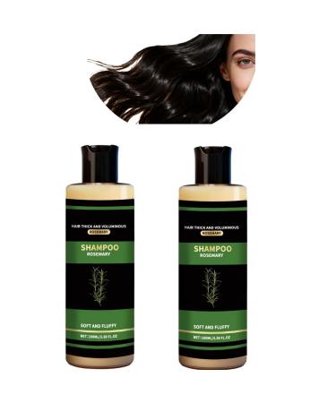 ZHJZGS Rosemary shampoo gentle cleansing formula for full soft and manageable hair leaves hair thick voluminous and soft smooth and easy to style long-lasting freshness (2PCS)