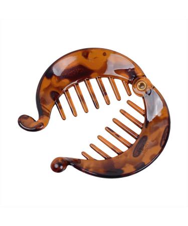 Buy Pofet Banana Clips | 2-Piece Fish Tail Hair Accessories for Women & Girls - Black White Brown - Perfect for Thick Hair - Buy Online on GoSupps.com