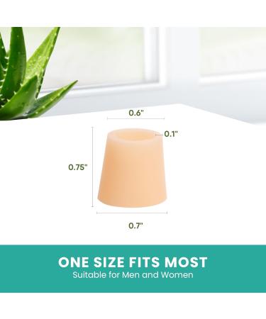 Welnove Pinky Toe Sleeves - 12-Pack Aloe Vera Silicone Protectors for Corns Calluses & Blisters - Soft Gel Cushions for Pain Relief (XSmall Beige - Buy Online on GoSupps.com