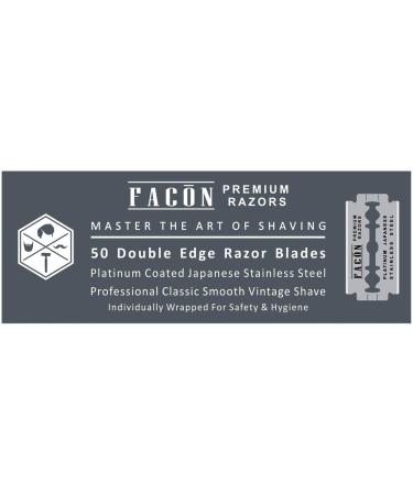 50 Platinum Japanese Stainless Steel Double Edge Razor Blades - Close, Smooth Shaving Experience - 200+ Shaves - Buy Online on GoSupps.com