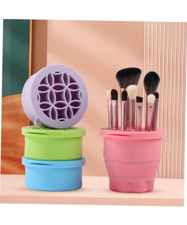 Ipetboom Powder Puff Cleaning Bowl Makeup Brush Scrubber Silicone Makeup Brush Makeup Brush Cleaning Pad Brush Cleaning Bowl Makeup Brush Cleaning Mat Sponge Silica Gel Tool Pink 10x8.5cm Pink - Buy Online on GoSupps.com