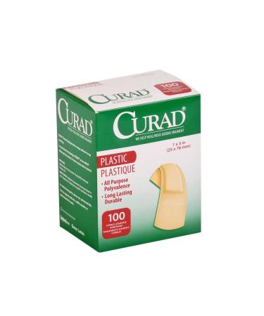 MEDLINE NON25600 NON25600Z Curad Plastic Adhesive Bandages (Pack of 100)