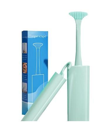 SABUNU Tongue Scraper with Hook  Tongue Scraper for Adults  Clean Tongue Coating  Tongue Scraper Cleaner for Fresh Breath Green