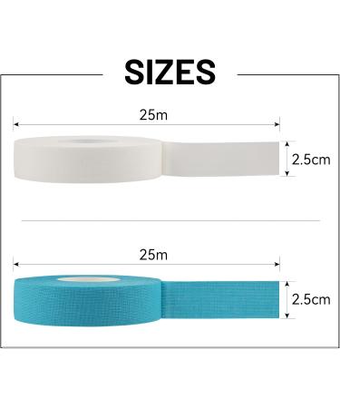 Swawis Ice Hockey Tape - 2 Rolls Black & Green/Blue & White 2.5cm x 25m Handle Band for Hockey Badminton & Golf - Buy Online on GoSupps.com
