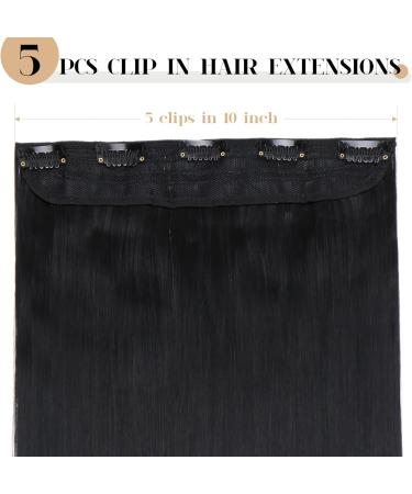 S-noilite Fashion 26 Half Full Head One Piece Clip in Hair Extension Dark Black - 26 Inch - Buy Online on GoSupps.com