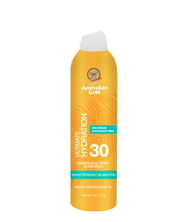 Australian Gold Continuous Spray Sunscreen SPF 30 6 Ounce Dries Fast Broad Spectrum Water Resistant Non-Greasy Oxybenzone Free Cruelty Free SPF 30 - C Spray