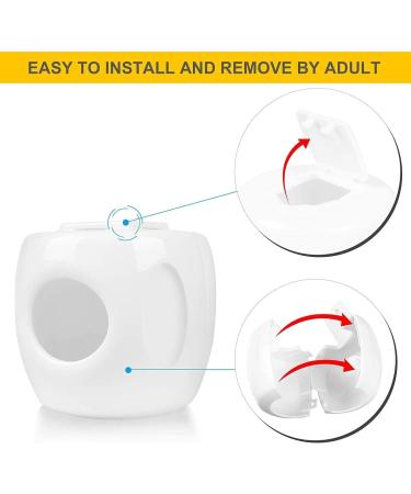  4 Packs-Upgrade Baby Safety Door Knob Cover Door Handle Cover Lockable Design Child Proof Door Knob Cover Universal Size Protect Your Child from Opening Unsafe Room or Locking Themselves in Home - Buy Online on GoSupps.com