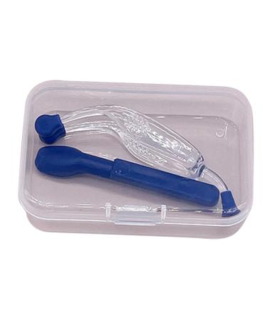 Agoneir contact lens removal tool soft silicone shovels contact lens introduction and distance tool set with soft silicone shovels tweezers for trips and at home multifunctional blue