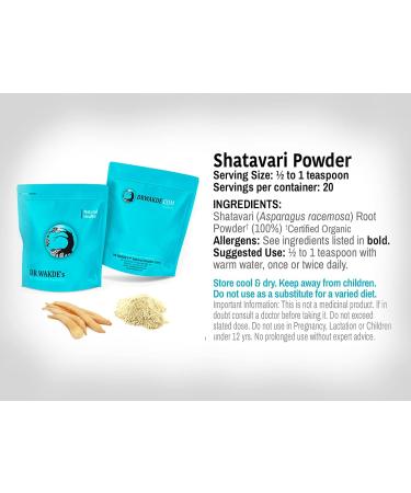 Organic Shatavari Powder - 100g | Pure Raw & Dried | Vegan Ayurvedic Herb | Dr. Wakde's | Same Day Dispatch - Buy Online on GoSupps.com