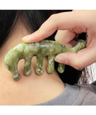 Healeved Jade Massage Comb - Premium Acupuncture Body & Scalp Massager Tool | Handcrafted Jade Beauty Product - Buy Online on GoSupps.com