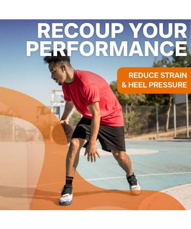 Compression Ankle Brace with Silicone Support - Copper Plantar Fasciitis & Achilles Tendonitis Relief - Unisex Medium Size - Buy Online on GoSupps.com