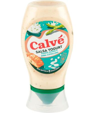 Set of 6 Calv Salsa yogurts with panna acida ed erba cipollina yogurt sauce with sour cream and chives 240 ml - Buy Online on GoSupps.com