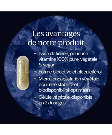 Vitamine D3 V g tale - Chol calcif rol - Fonctions Osseuse Musculaire Immunitaire - Source Naturelle - Forme active micro-encapsul e - Vegan & Sans Additifs - 60 G lules - 2000 UI - Dynveo 2000 UI / 60 g l - Buy Online on GoSupps.com