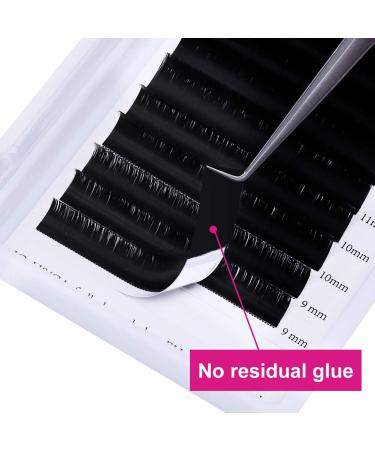 Professional Classic 1:1 Eyelash Extensions - 0.18mm D Curl Mix (8-14mm) | Natural Black Lashes for Stunning Volume - Buy Online on GoSupps.com
