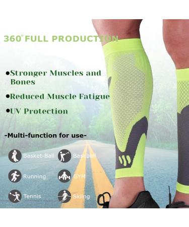 Buy SilverAge Calf Support Compression Sleeve for Men & Women | Relieve Shin Splints Varicose Veins Leg Pain | Stylish & Comfortable for Running Gym | Free 10Ml Oil - Buy Online on GoSupps.com
