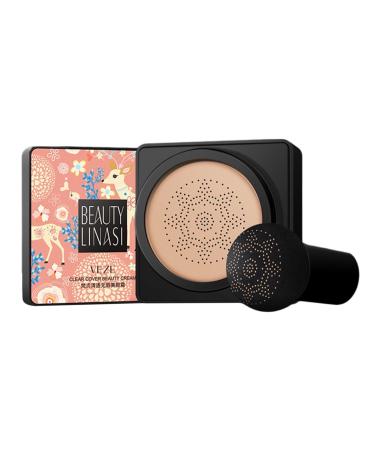 shamjina BB Cream Face Makeup Foundation Mushroom Head Liquid Foundation Cream Brightening Natural Finish Moisturizing Concealer 20G style B